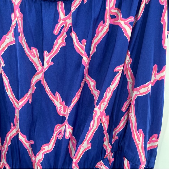 Lilly Pulitzer Ritz Romper Deep Dive Engineered Blue Nautical Santorini XL - Picture 7 of 11